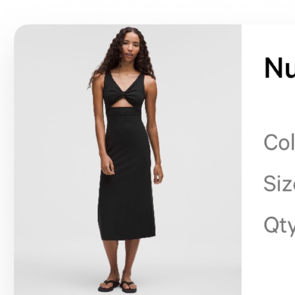 Nulu Twist-Front Midi Dress